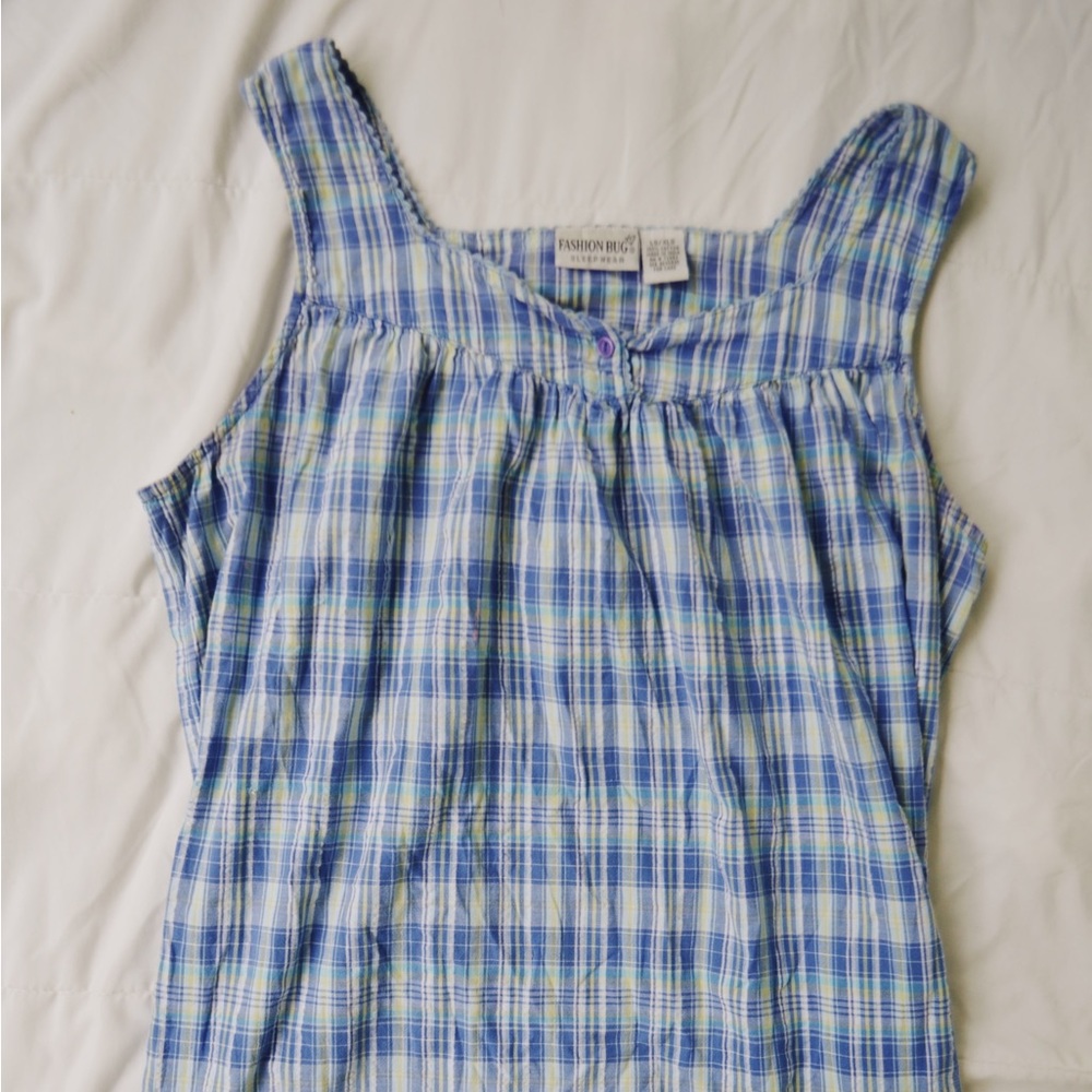 Plaid Fashion Bug mini sleep dress(can be worn as a day mini dress)